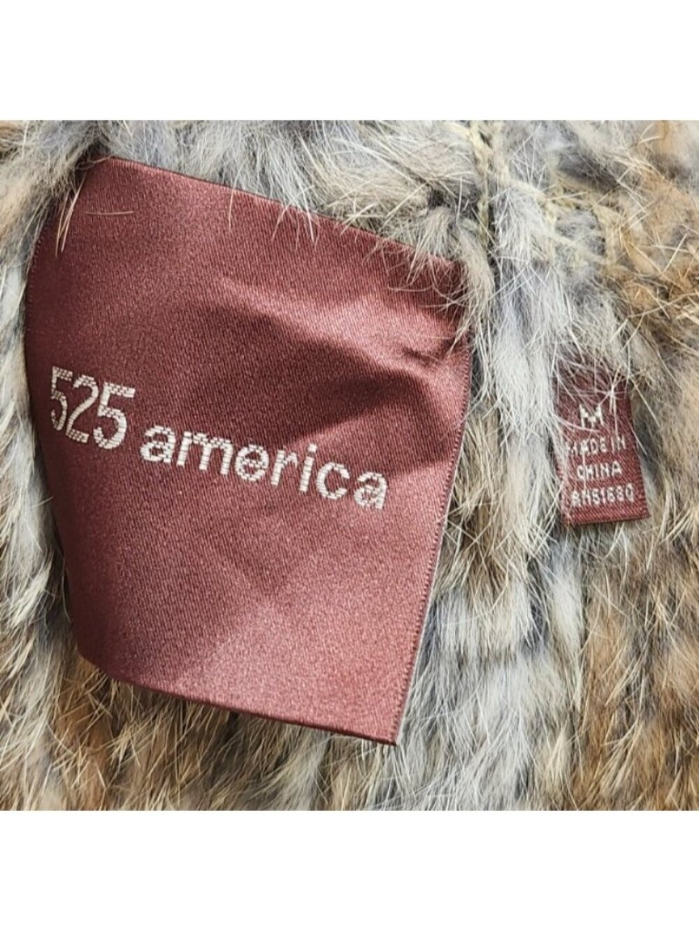 525 America Genuine Rabbit Fur Hooded Vest Women’s Long Sleeveless Coat Boho M - Picture 8 of 12